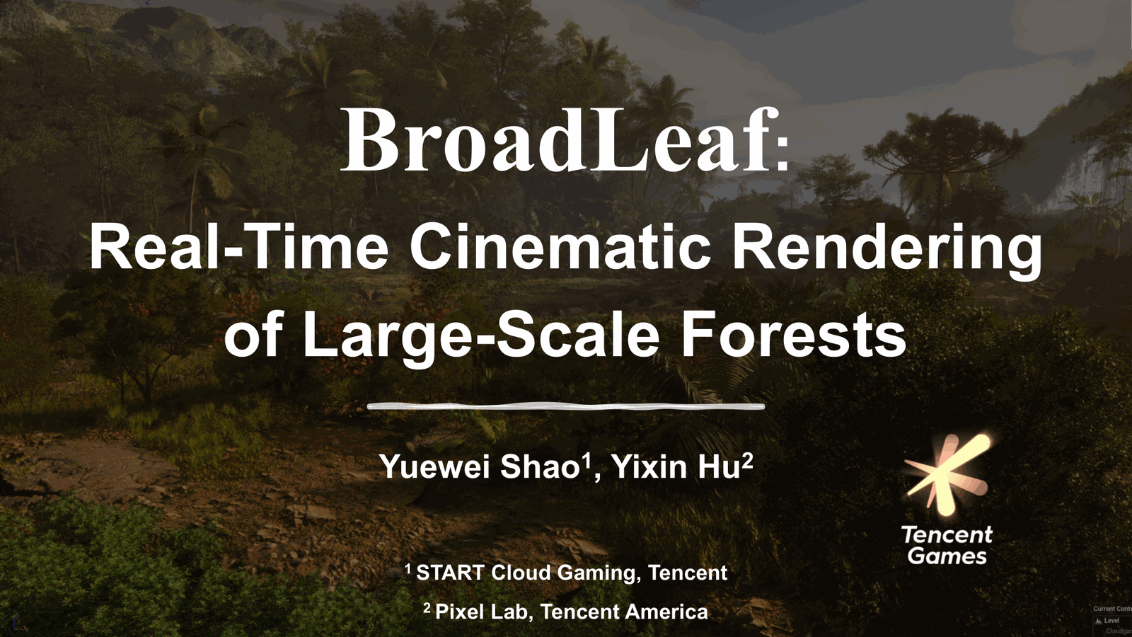 【GDC 2023】BroadLeaf Real-Time Cinematic Rendering of Large-Scale Forests