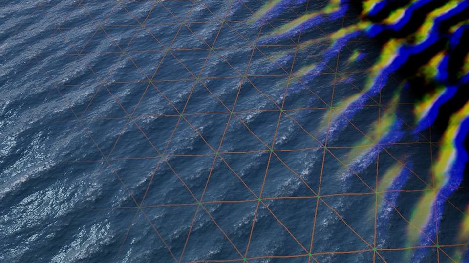 Making Waves in Ocean Surface Rendering using Tiling and Blending